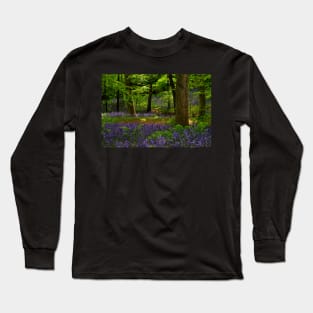 English Bluebell Woodland Long Sleeve T-Shirt